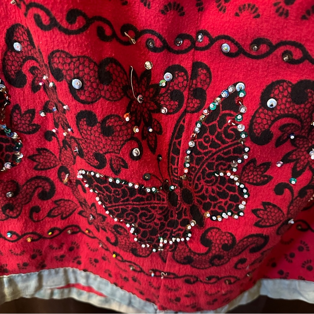 1940s Vintage China Poblana Eagle Folk Skirt- Frida Kahlo - Picture 4 of 7